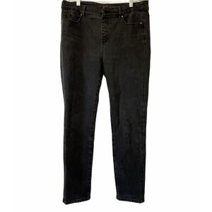 Soft Surroundings Jean Pants  Size‎ 10/12 Medium Skinny Black 5 Pocket Stretch